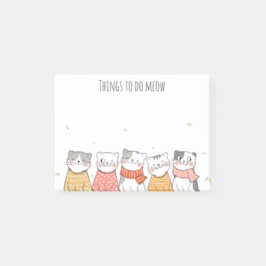 Cute Cats Post-It Notes (Voorkant)
