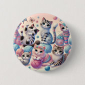 Cute Cats Ronde Button 5,7 Cm (Voorkant)