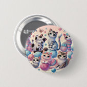 Cute Cats Ronde Button 5,7 Cm (Voorkant /achterkant)