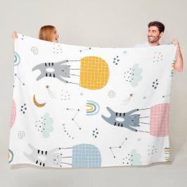 Cute Cats Seamless Patroon Fleece Deken