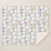 Cute Cats Sherpa Blanket Deken (Voorkant (horizontaal))