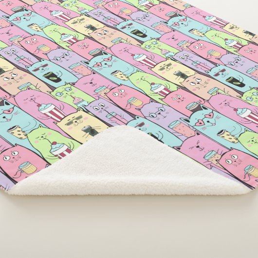 Cute Cats Sherpa Deken (3/4)