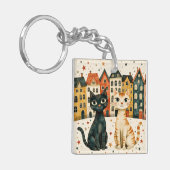 Cute Cats Sleutelhanger (Voorkant Links)