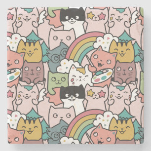 Cute Cats Stone Onderzetter