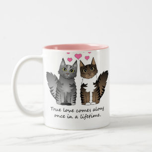 Cute Cats - True Love Tweekleurige Koffiemok