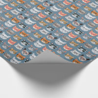 Cute Cats Wearing Glasses Pattern
