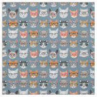 Cute Cats Wearing Glasses Pattern