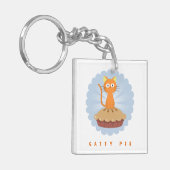 Cute Catty Pie Lover Sleutelhanger (Voorkant Links)