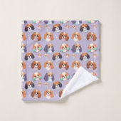 Cute Cavalier King Charles Pastel Motif (Gant de toilette)