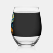 Cute Cavalier King Charles Spaniel Dog Halloween J Wijnglas Zonder Voet (Links)