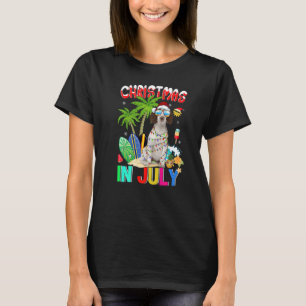 Cute Cavalier King in Santa Hat Sunbril Christm T-shirt