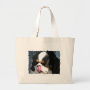 Cute Cavalier Spanial Dog Canvas Bag Grote Tote Bag