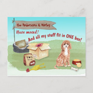 Cute Cavapoo Dog-speelgoed, onze nieuwe thuis Briefkaart