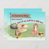 Cute Cavapoo Dog-speelgoed, onze nieuwe thuis    Briefkaart (Voorkant / Achterkant)