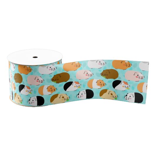 Cute Cavia Patroon Grosgrain Lint (Spoel)