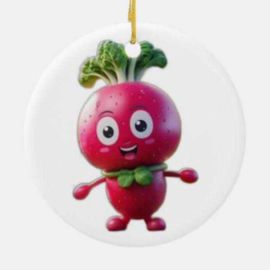 Cute Ceramic Circle Ornament (Achterkant)