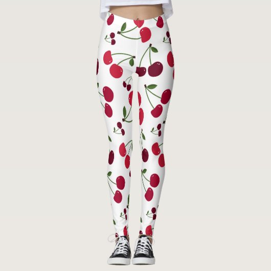 Cute cerise motif Leggings (Devant)