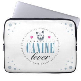 Cute Certified Canine Lover Samoyed Laptop Sleeve