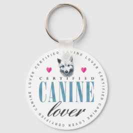 Cute Certified Canine Lover Samoyed Sleutelhanger