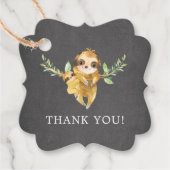 Cute Chalkboard Baby shower Favor Bedankjes Labels (Voorkant)