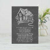 Cute Chalkboard New Home Housewarming Invitations Kaart (Staand voorkant)