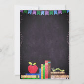 Cute Chalkboard Teacher Retirement Party Kaart (Achterkant)