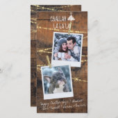 Cute Challah Days Hanukkah 2-Photo Holiday Kaart (Voorkant / Achterkant)