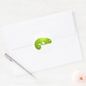 Cute Chameleon - Green Ronde Sticker (Envelop)