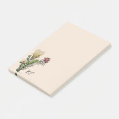 Cute Chameleon in Pink Floral Bouquet Personalized Post-it® Notes (Schuin)