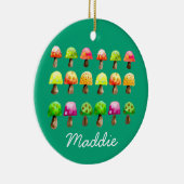 Cute champignons colorés ornement céramique (Droite)