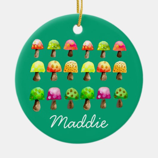 Cute champignons colorés ornement céramique (Devant)