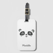 Cute character panda children's bagagelabel (Voorkant (verticaal))