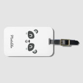 Cute character panda children's bagagelabel (Voorkant (horizontaal))