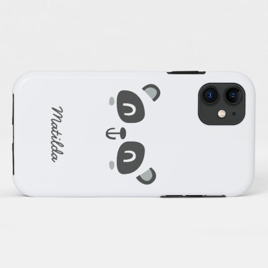 Cute character panda children's personalized Case-Mate iPhone case (Achterkant (horizontaal))