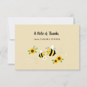 Cute Characters Mammie-to-Bee Baby shower Bedankkaart