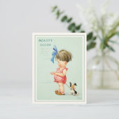 Cute Charles Twelvetrees Briefkaart Illustration (Staand voorkant)