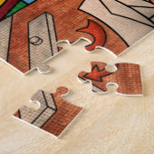 Cute Charming Kerstmis Carol Singer Cat Legpuzzel (Zijkant)