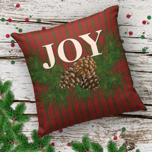 Cute Charming Prettige feestdagen Joy Cabin Porch Buitenkussen