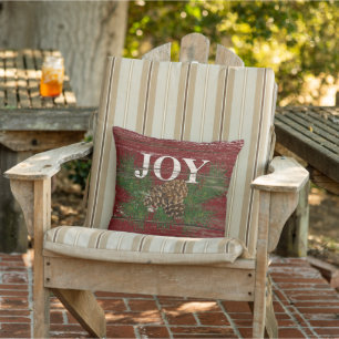 Cute Charming Prettige feestdagen Joy Cabin Porch  Buitenkussen