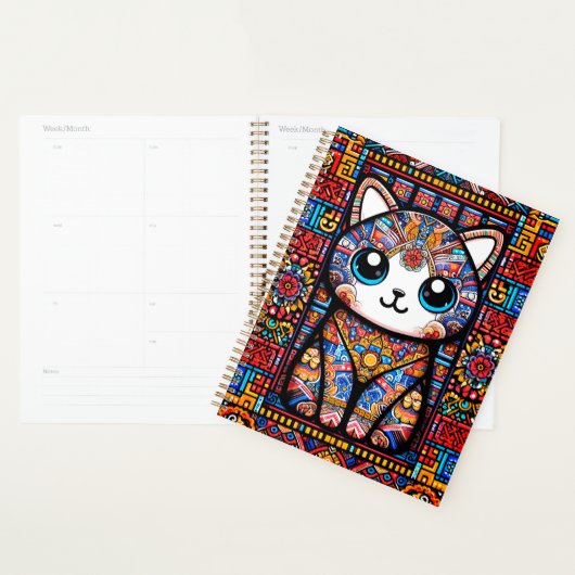 Cute Chat avec charme Motif traditionnel (Devant avec enveloppe)