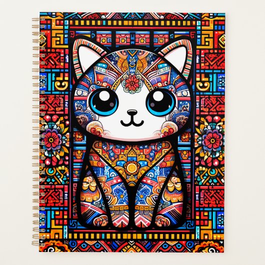 Cute Chat avec charme Motif traditionnel (Devant)