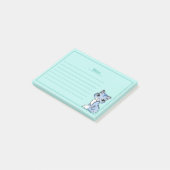 Cute Chat avec lignes Post-it Notes (Incliné)