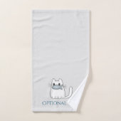 Cute chat avec poisson Prix (Serviette à main)