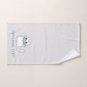 Cute chat avec poisson Prix (Serviette à main)