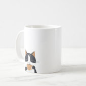 Cute Chat Boire du café Mug (Devant gauche)