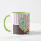 Cute chat Christmas Mug (Gauche)