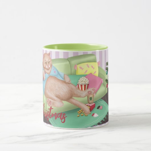 Cute chat Christmas Mug (Centre)