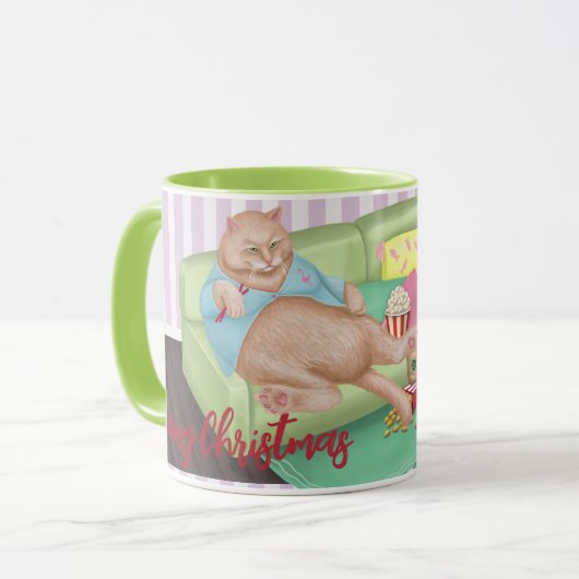 Cute chat Christmas Mug (Devant gauche)