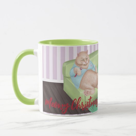 Cute chat Christmas Mug (Gauche)