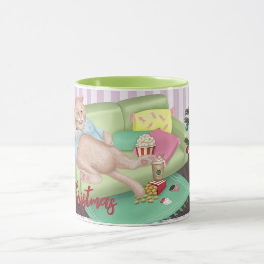 Cute chat Christmas Mug (Centre)